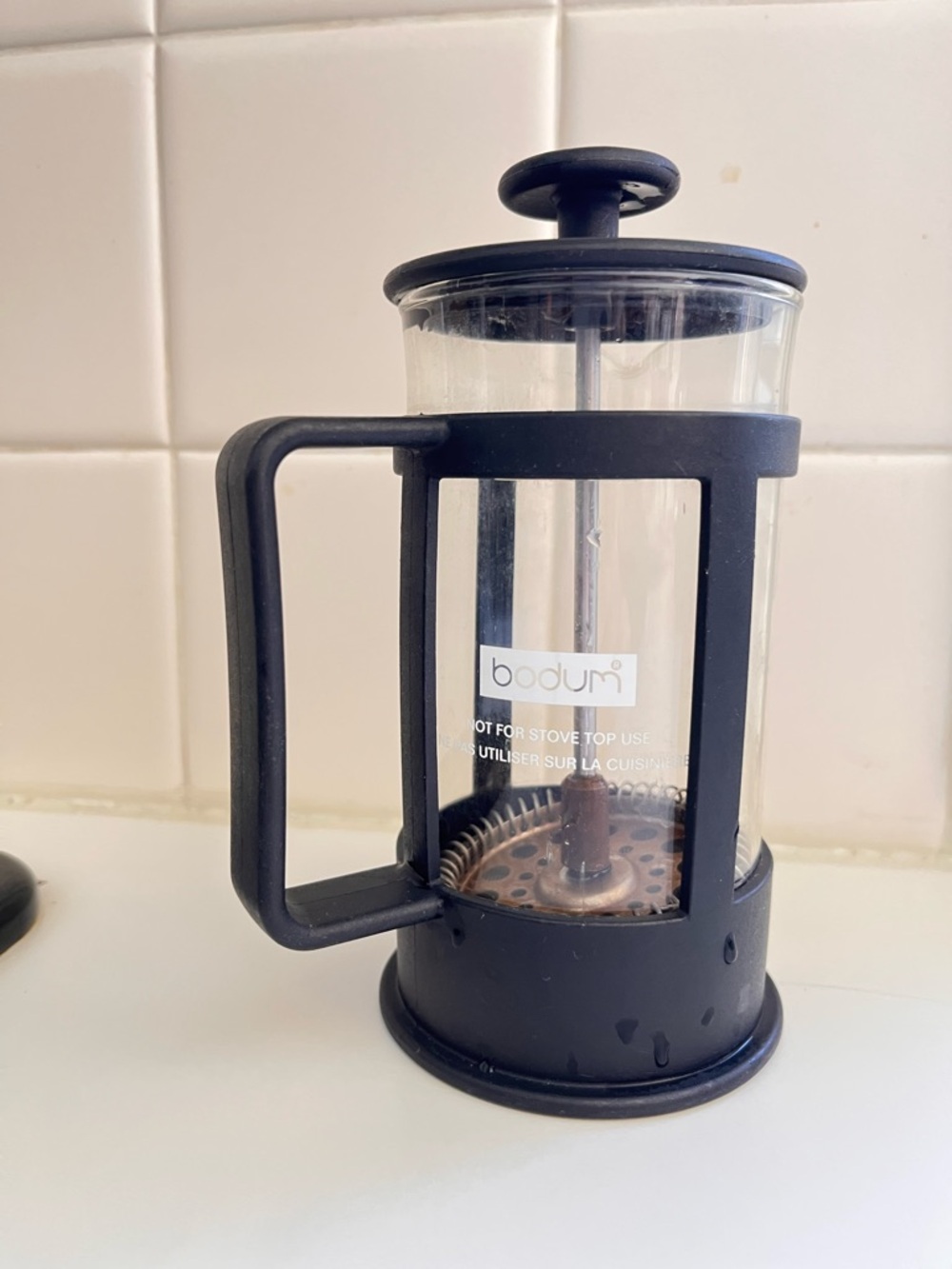 Bodum Black and Clear Glass French Press Coffee Maker